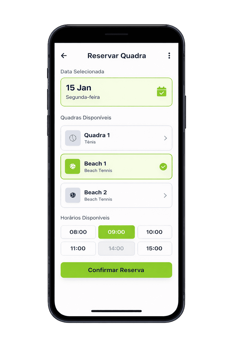 App de Reserva pelo celular